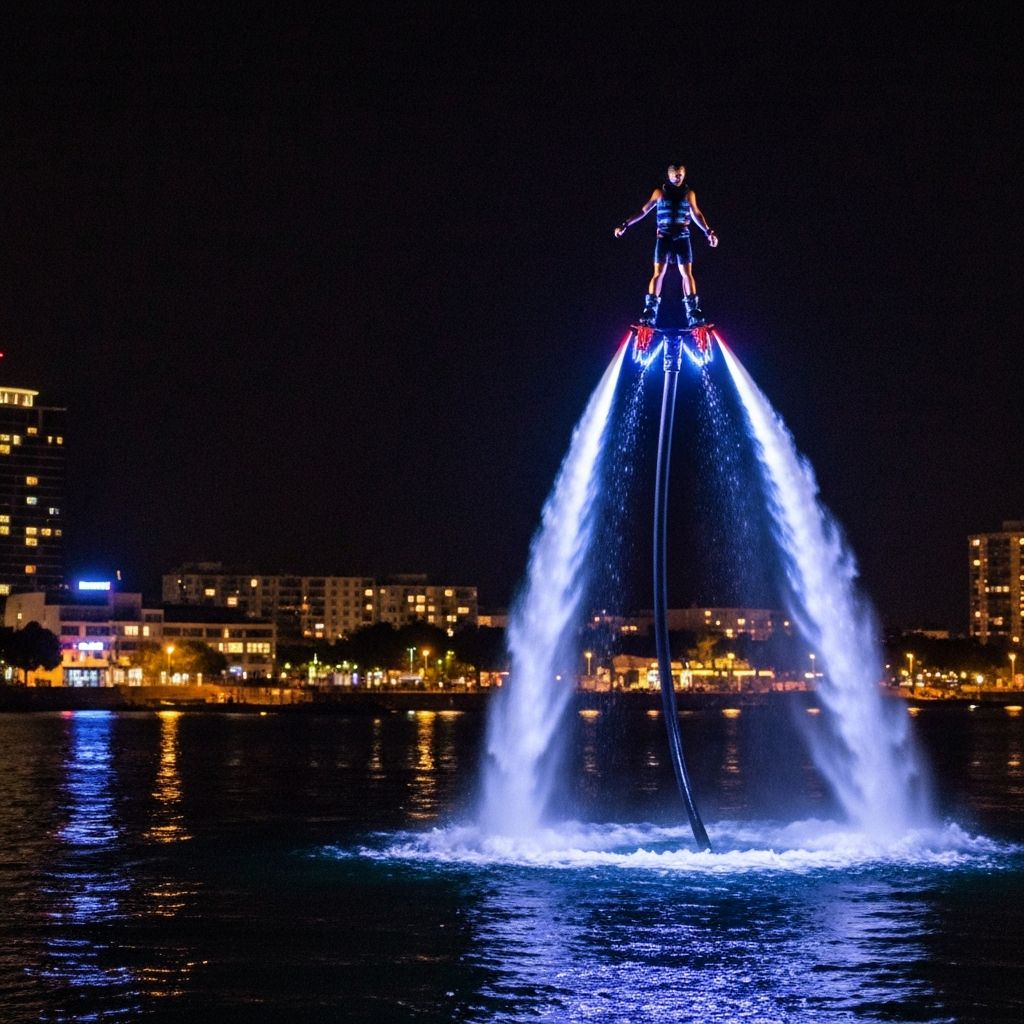 Night show with lights